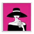 thumbnail image 1 of Stupell Industries Contemporary Black Hat Glamourous Woman White Framed Giclee Art, 12 x 12, by Martina Pavlova, 1 of 8