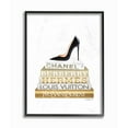 thumbnail image 1 of Stupell Industries Black Heels Gold White Bookstack Glam Fashion Design Framed Wall Art by Amanda Greenwood, 1 of 8