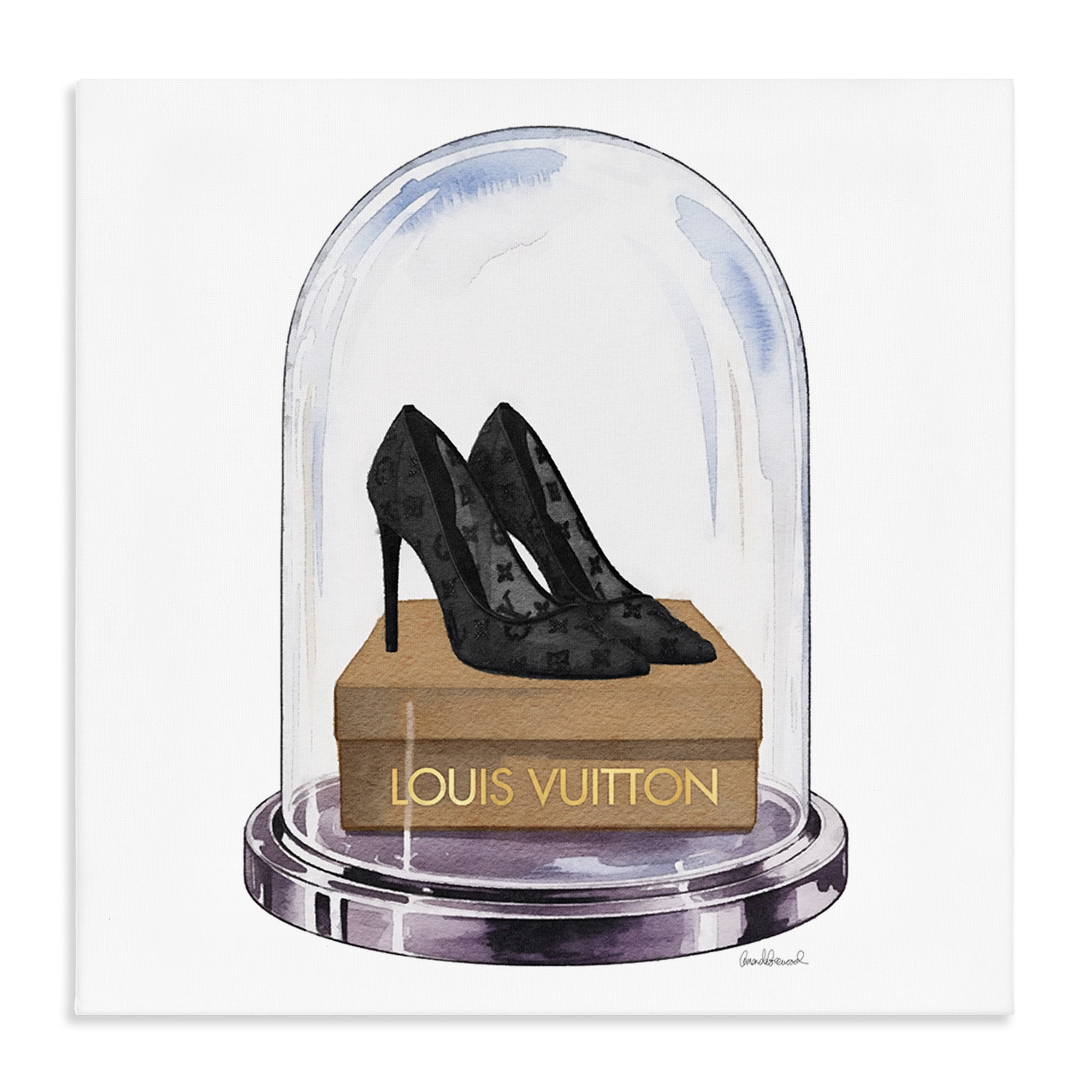 Stupell Industries Black Heels in Bell Jar Canvas Wall Art, design by Amanda Greenwood