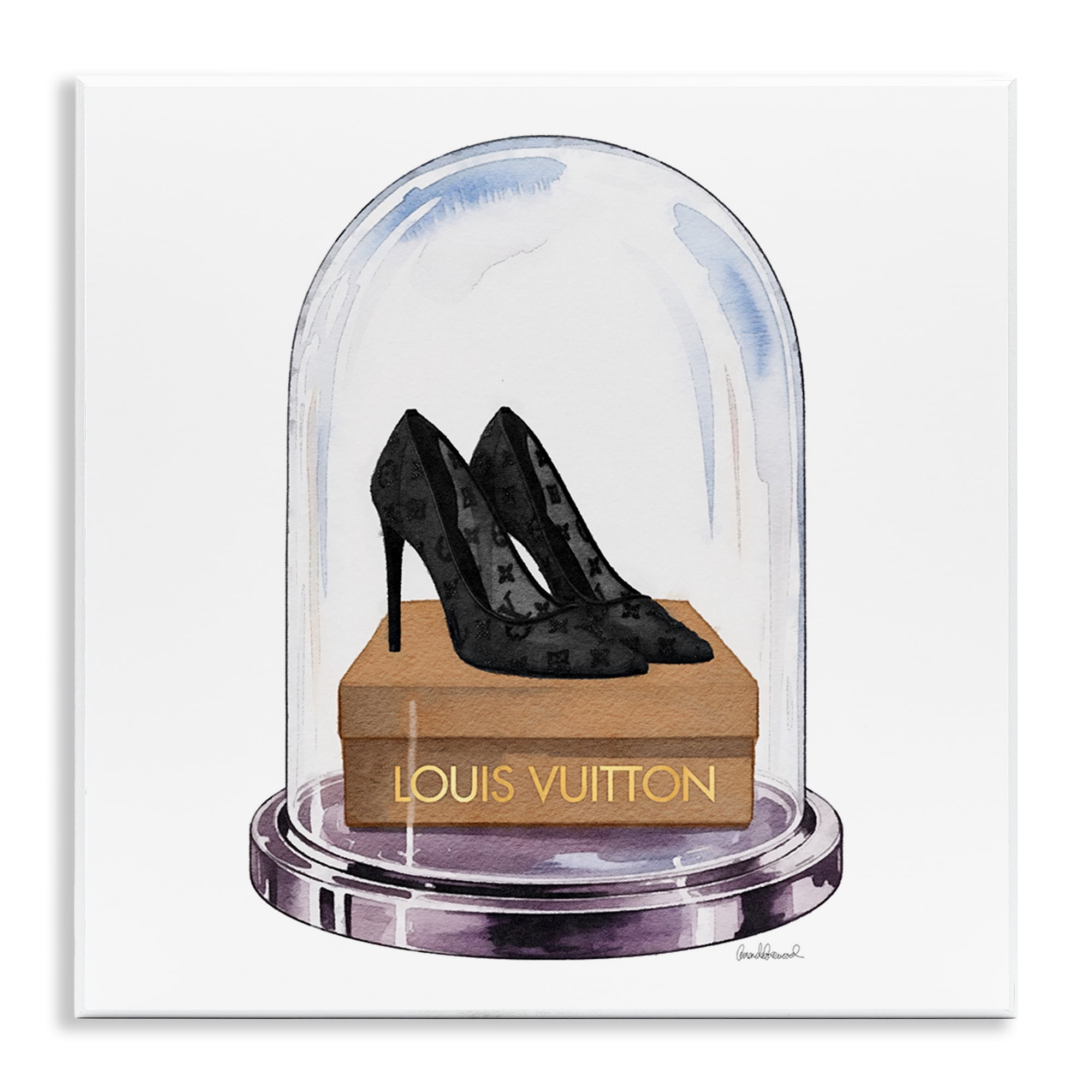 Stupell Industries Black Heels in Bell Jar Wall Plaque Art, design by Amanda Greenwood