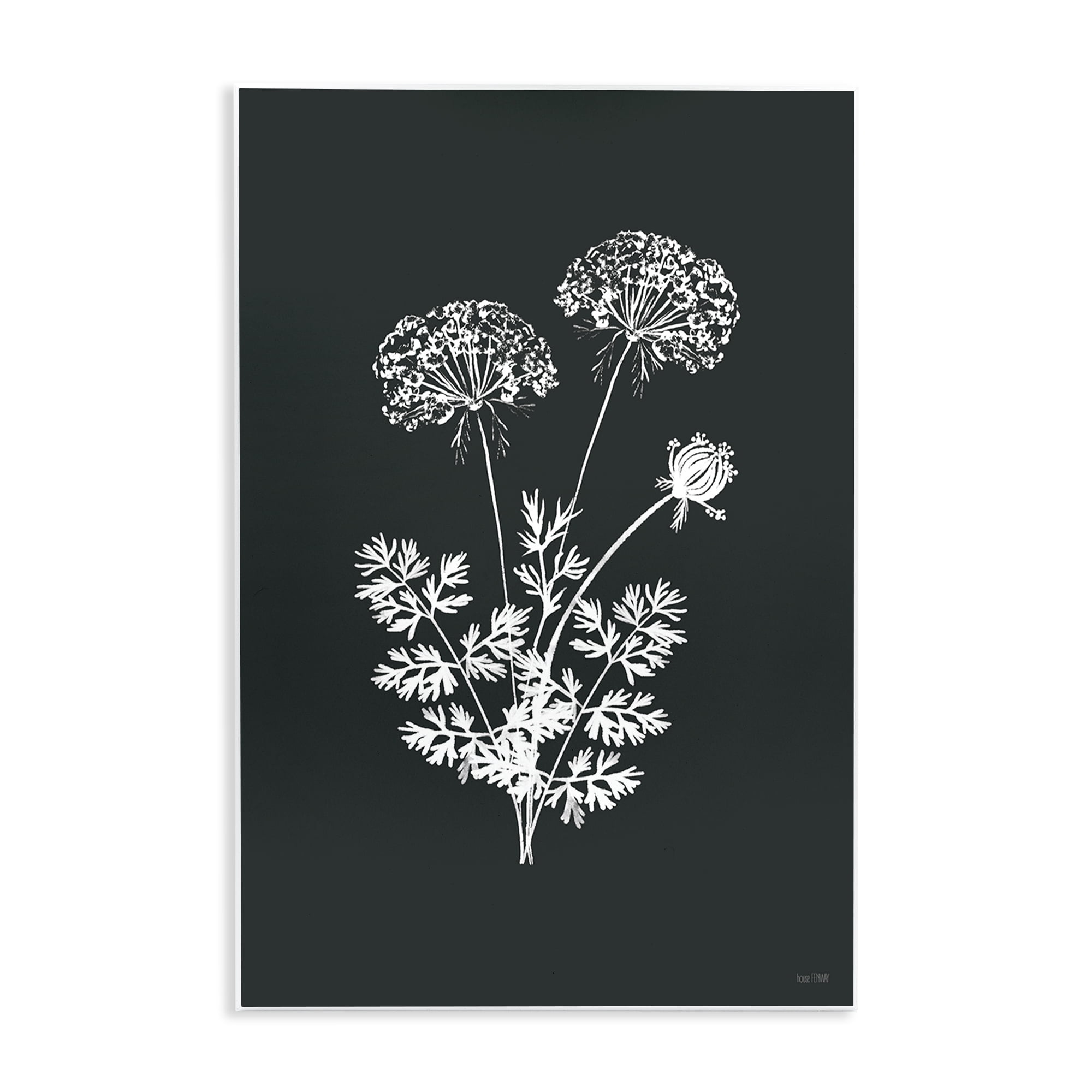 Stupell Industries Black Herb Bunches Botanical & Floral Painting Unframed Art Print Wall Art, 13 x 19