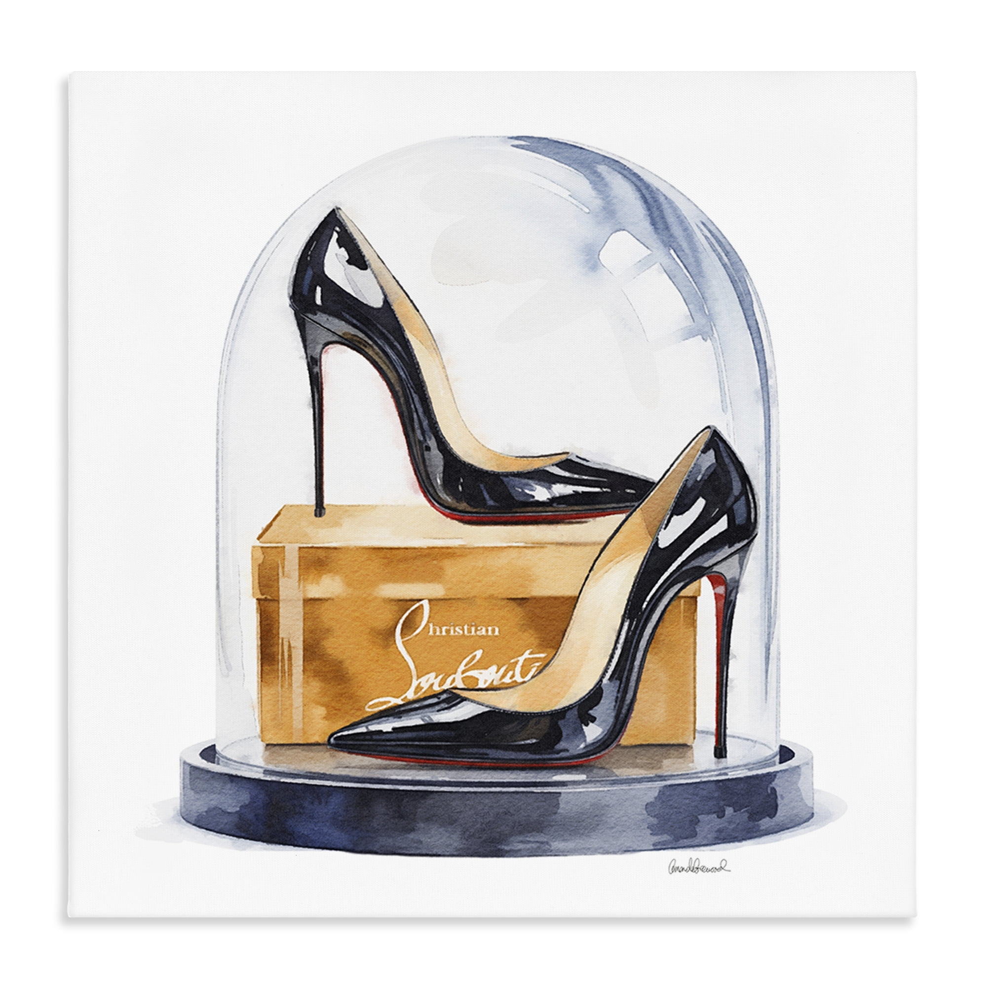 Stupell Industries Black High Heels Dome Canvas Wall Art, design by Amanda Greenwood