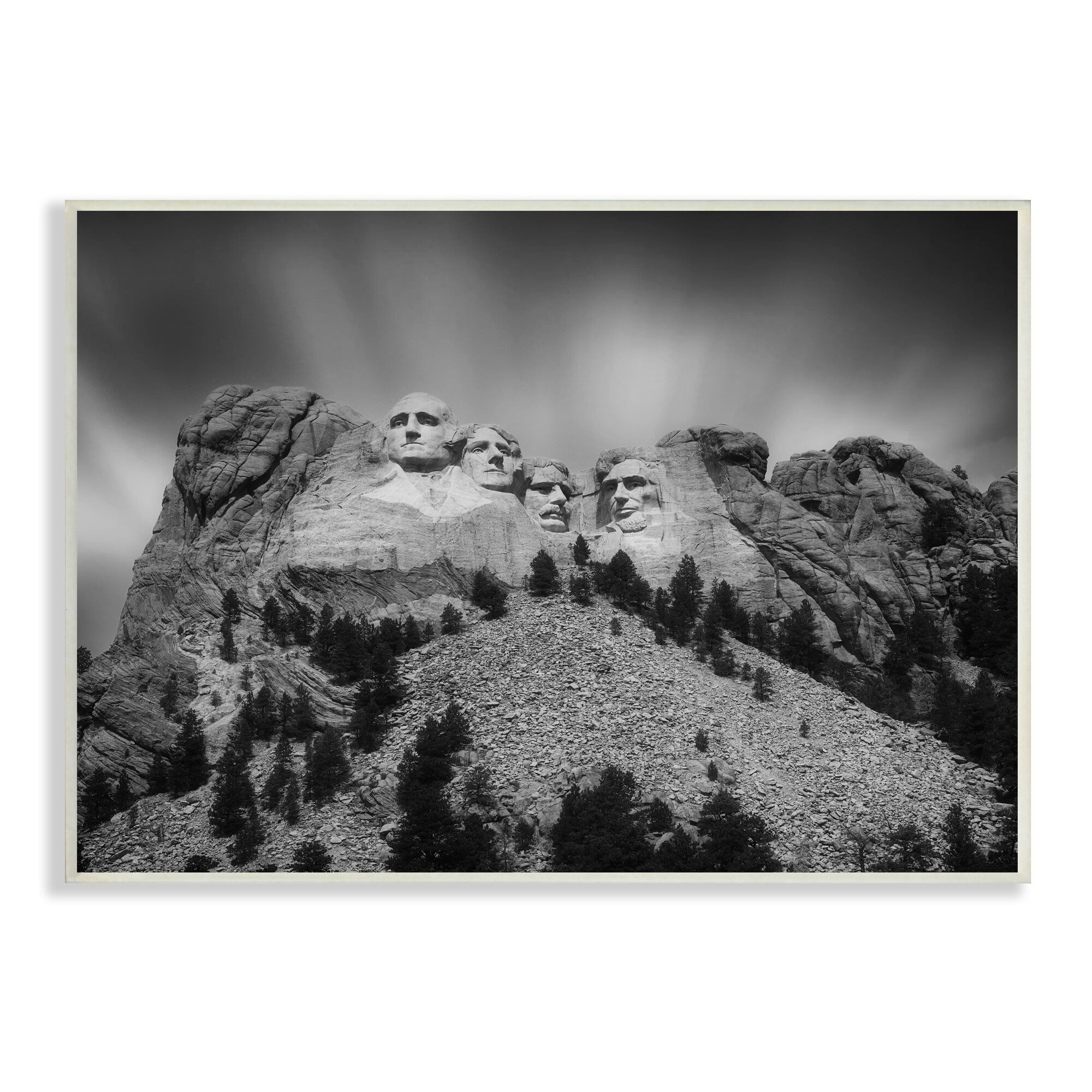 Stupell Industries Black Hills Mt. Rushmore President Faces Carved Historical Sculptures ,15 x 10, Design by Daniel Sproul