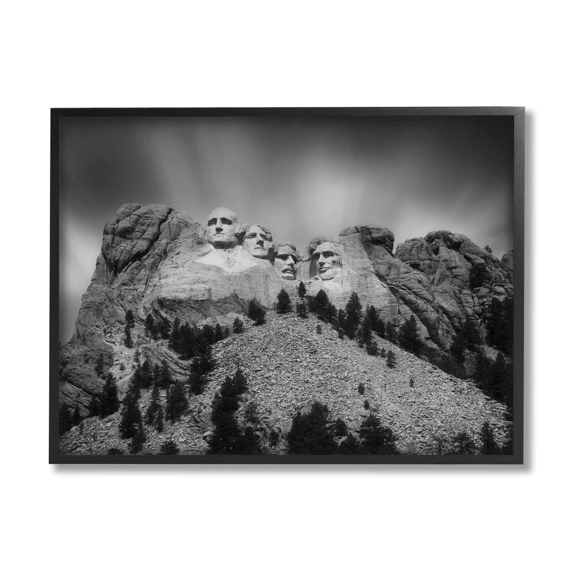 Stupell Industries Black Hills Mt. Rushmore President Faces Carved Historical Sculptures ,30 x 24, Design by Daniel Sproul