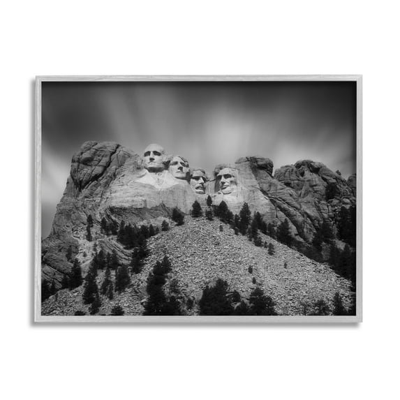 Stupell Industries Black Hills Mt. Rushmore President Faces Carved Historical Sculptures ,30 x 24, Design by Daniel Sproul