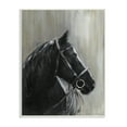 thumbnail image 1 of Stupell Industries Black Horse in Bridle Solemn Equestrian Portrait Animals & Insects Painting Unframed Art Print Wall Art, 13 x 19, 1 of 6