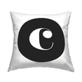 thumbnail image 1 of Stupell Industries Black Initial C Decorative Printed Throw Pillow, 18 x 18, 1 of 5