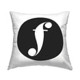 thumbnail image 1 of Stupell Industries Black Initial F Decorative Printed Throw Pillow, 18 x 18, 1 of 5