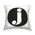 thumbnail image 1 of Stupell Industries Black Initial J Decorative Printed Throw Pillow, 18 x 18, 1 of 5
