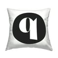 thumbnail image 1 of Stupell Industries Black Initial Q Decorative Printed Throw Pillow, 18 x 18, 1 of 5