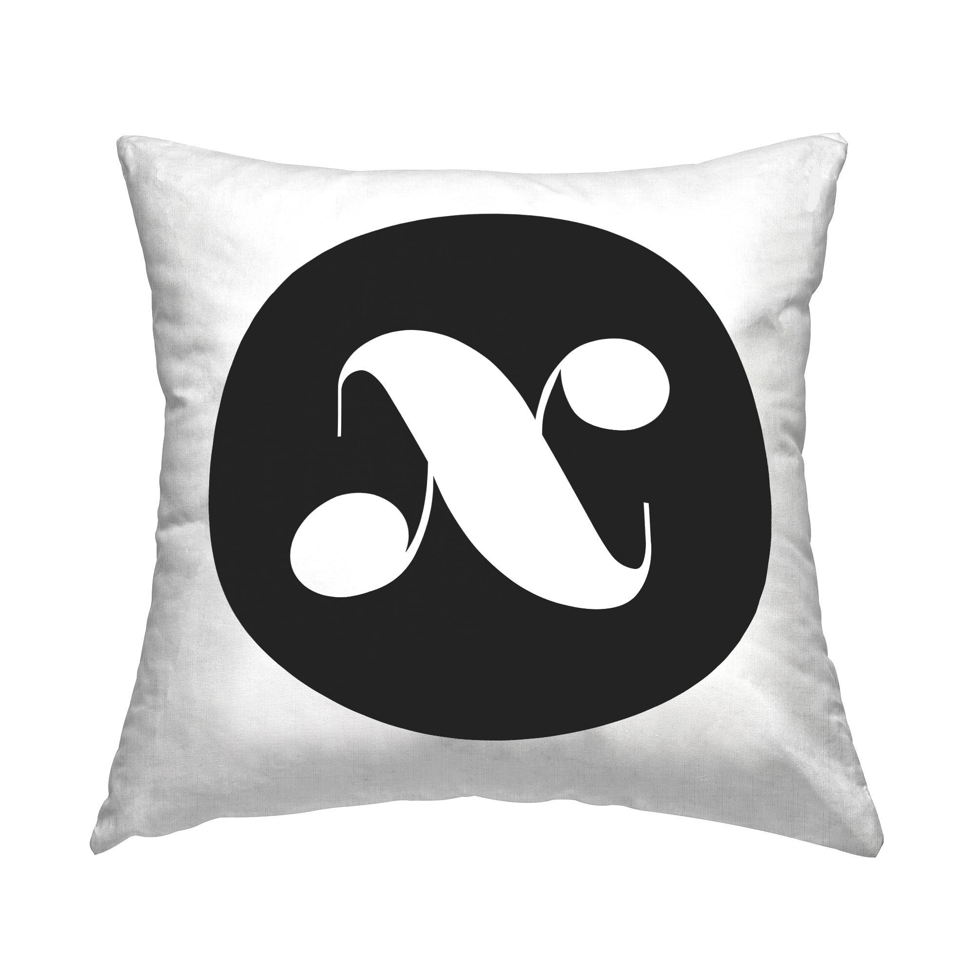 Stupell Industries Black Initial X Decorative Printed Throw Pillow, 18 x 18