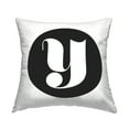thumbnail image 1 of Stupell Industries Black Initial Y Decorative Printed Throw Pillow, 18 x 18, 1 of 5