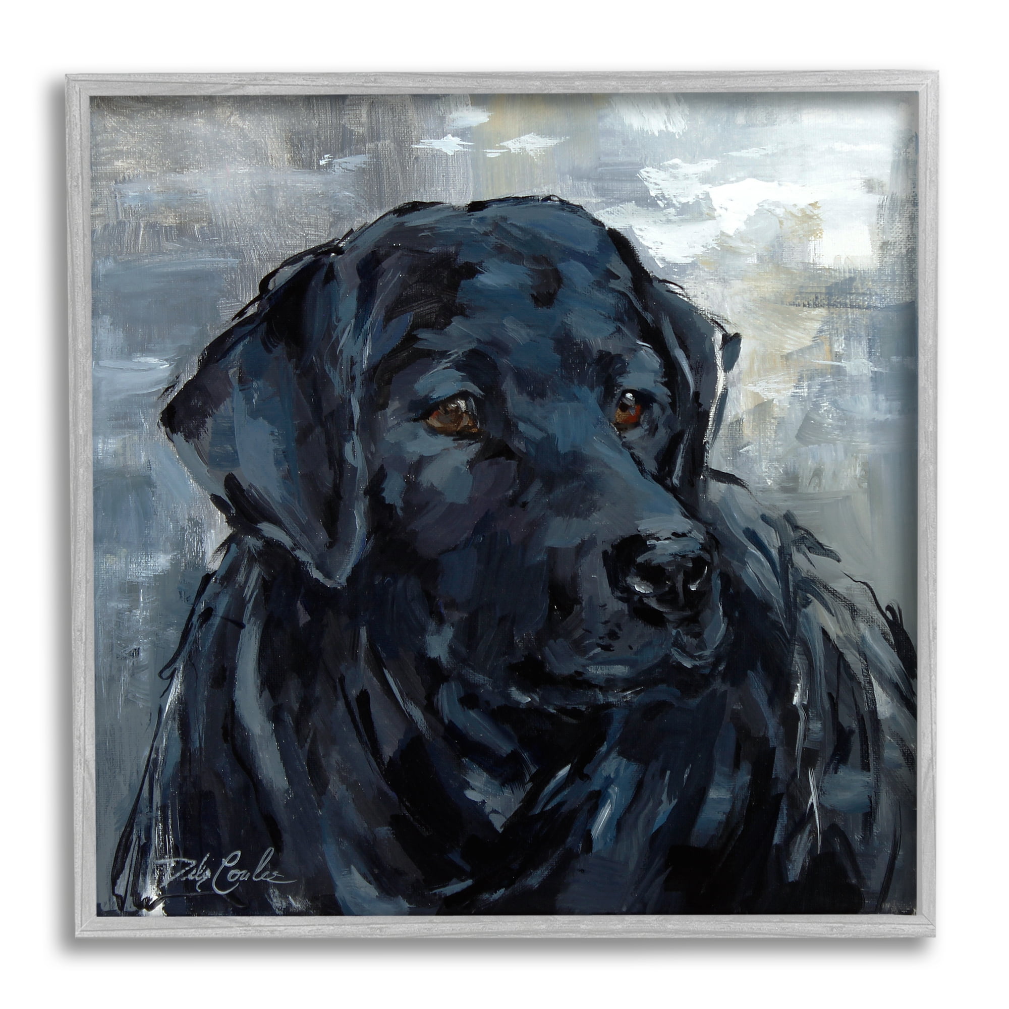 Stupell Resting Labrador Dog Pencil Sketch Gallery Wrapped Canvas Wall Art,  24 x 30