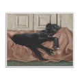 thumbnail image 1 of Stupell Industries Cottage Black Lab Dozing Off White Framed Giclee Art, 20 x 16, by Ethan Harper, 1 of 7