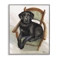 thumbnail image 1 of Stupell Industries Rustic Lodge Black Labrador On Chair Gray Framed Giclee Art, 24 x 30, by George Dyachenko, 1 of 8