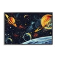 thumbnail image 1 of Stupell Industries Contemporary Black Lit Galaxy Panorama Black Framed Giclee Art, 18 x 12, by Creative Studio, 1 of 8