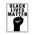 thumbnail image 1 of Stupell Industries Black Lives Matter Distressed Typography Raised Fist Gray Framed by Marcus Prime, 1 of 7