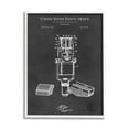 thumbnail image 1 of Stupell Industries Black Microphone Diagram Detailed Patent Design Framed Wall Art, 11 x 14, Design by Karl Hronek, 1 of 5