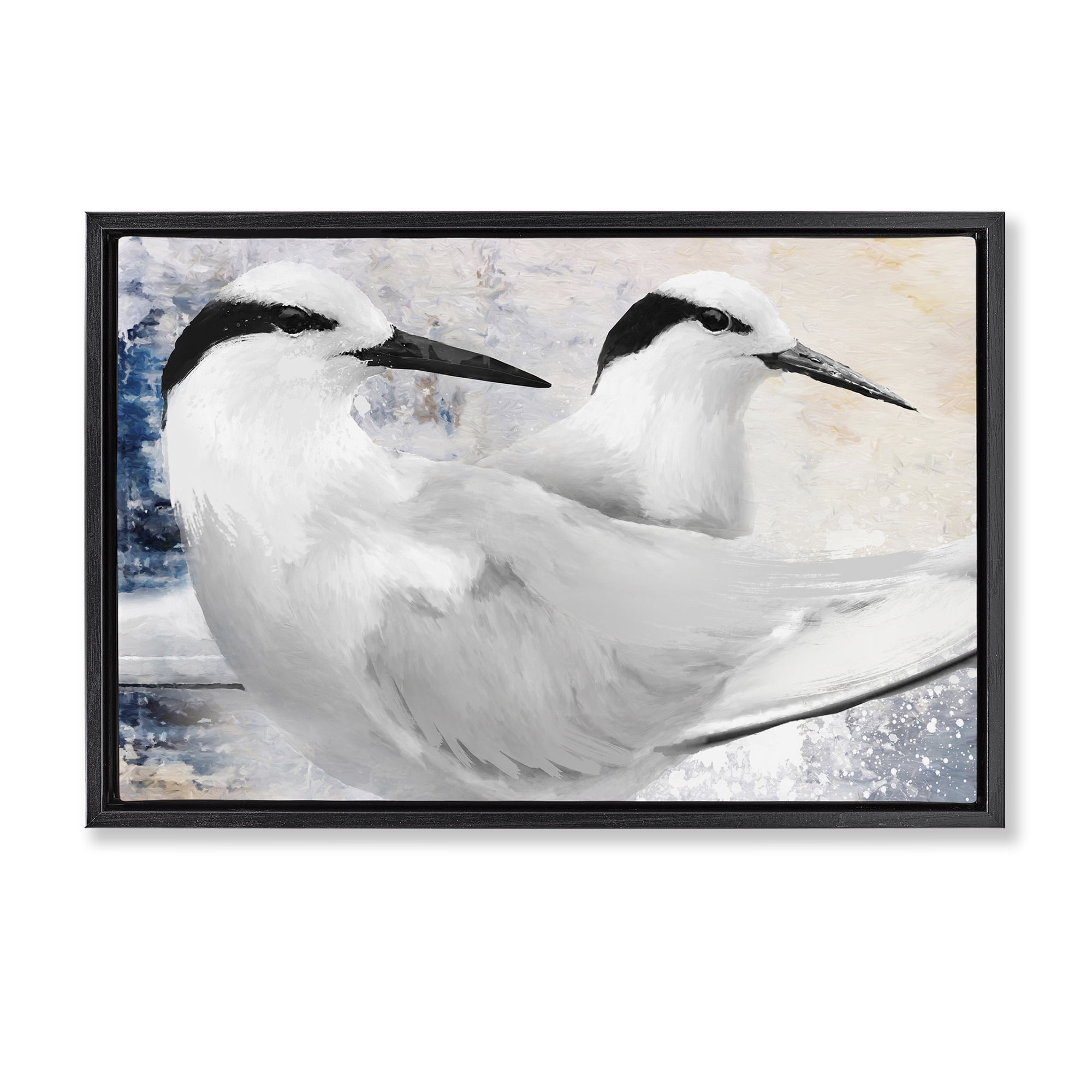 Stupell Industries Black Naped Tern Black Framed Floater Canvas Wall Art, design by Porter Hastings