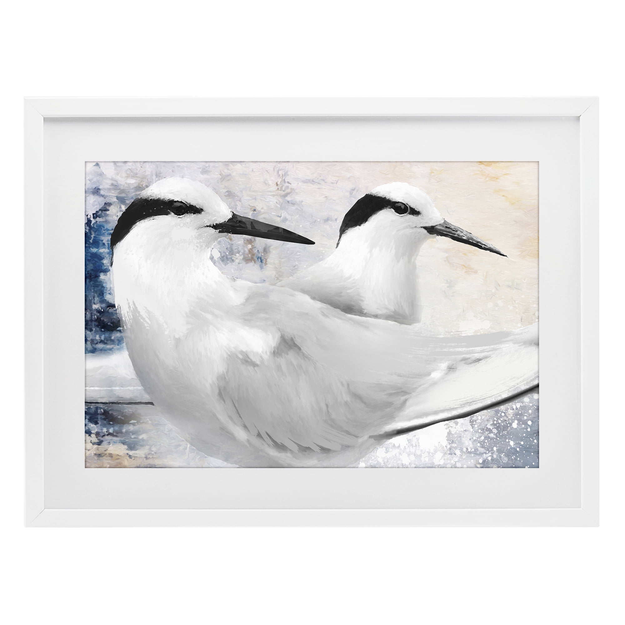 Stupell Industries Black Naped Tern White Framed Print Under Glass, design by Porter Hastings