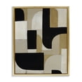 thumbnail image 1 of Stupell Industries Modern Black & Neutral Shapes Gold Floating Frame Canvas Art, 17 x 21, by Kippi Leonard, 1 of 8