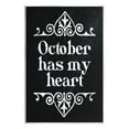 thumbnail image 1 of Stupell Industries Black October Has My Heart Holiday Painting Unframed Art Print Wall Art, 10 x 15, 1 of 6