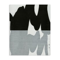 Stupell Industries Black Organic Form Abstract Painting Gallery Wrapped Canvas Art Print Wall Art, 16 x 20