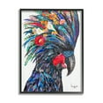thumbnail image 1 of Stupell Industries Black Palm Cockatoo Bird Floral Pattern Collage Painting Black Framed Art Print Wall Art, Design by Lisa Morales, 1 of 5