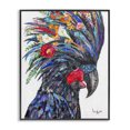 thumbnail image 1 of Stupell Industries Eclectic Black Palm Cockatoo Bird Floral Pattern Collage Black Framed Giclee Art, 24 x 30, by Lisa Morales, 1 of 5