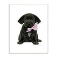 thumbnail image 1 of Stupell Industries Black Puppy Pink Bow Cute Pet Dog Watercolor Wall Plaque by Amanda Greenwood, 1 of 6
