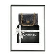 thumbnail image 1 of Stupell Industries Black Quilted Purse on Bold Glam Bow Box Beauty & Fashion Painting Black Framed Art Print Wall Art, 11 x 14, 1 of 8