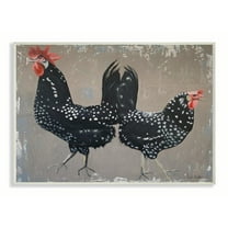 Stupell Industries Black Roosters Farm Animal Painting Unframed Art Print Wall Art, 10x15, by Suzi Redman