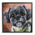 thumbnail image 1 of Stupell Industries Black Shih Tzu Dog Portrait Animals & Insects Painting Black Framed Art Print Wall Art, 1 of 8