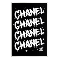 Stupell Industries Black & White Glam Graffiti Typography Painting Unframed Art Print Wall Art, 10 x 15