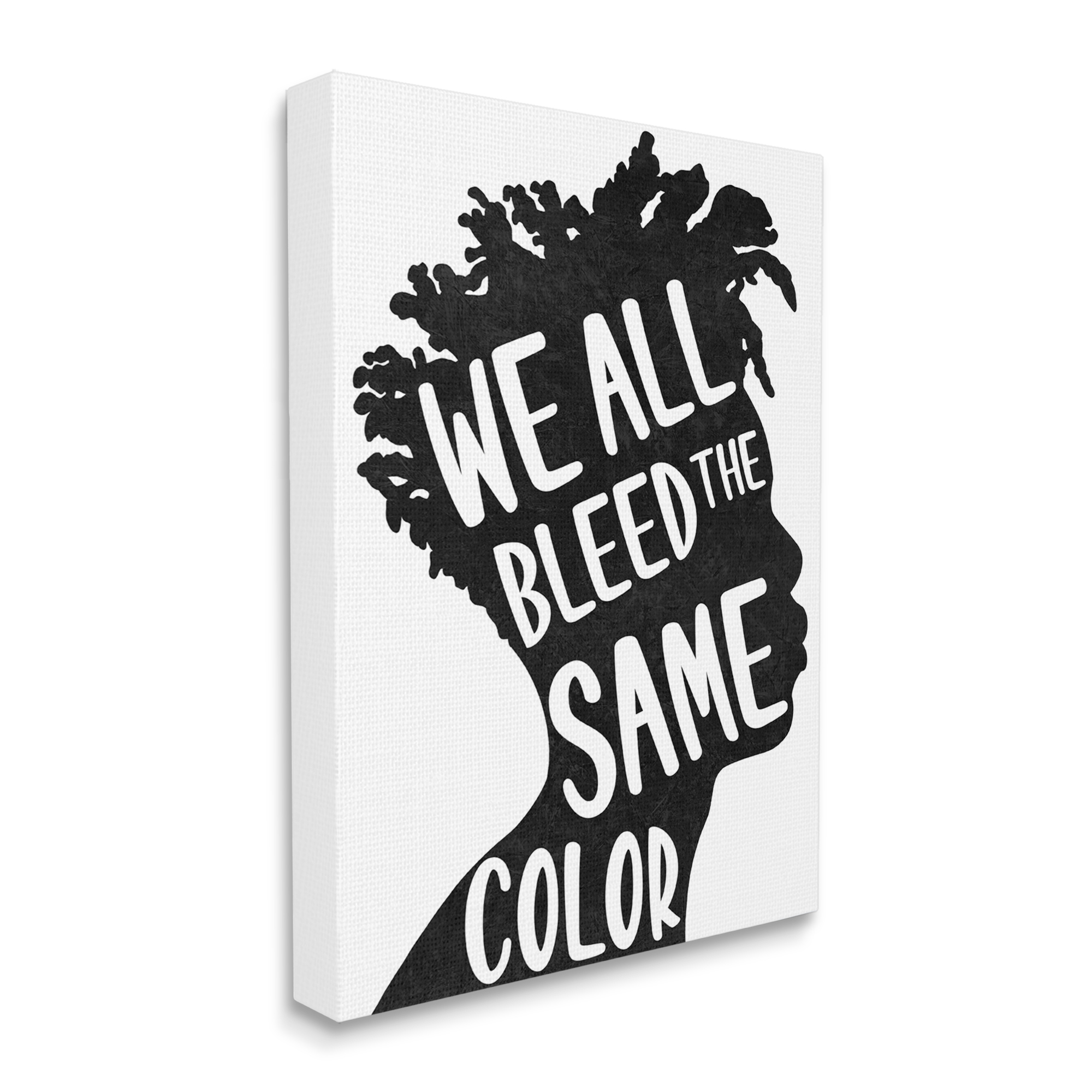 Stupell Industries Bleed Same Color Male Silhouette Diversity Portrait Canvas Wall Art by Marcus Prime