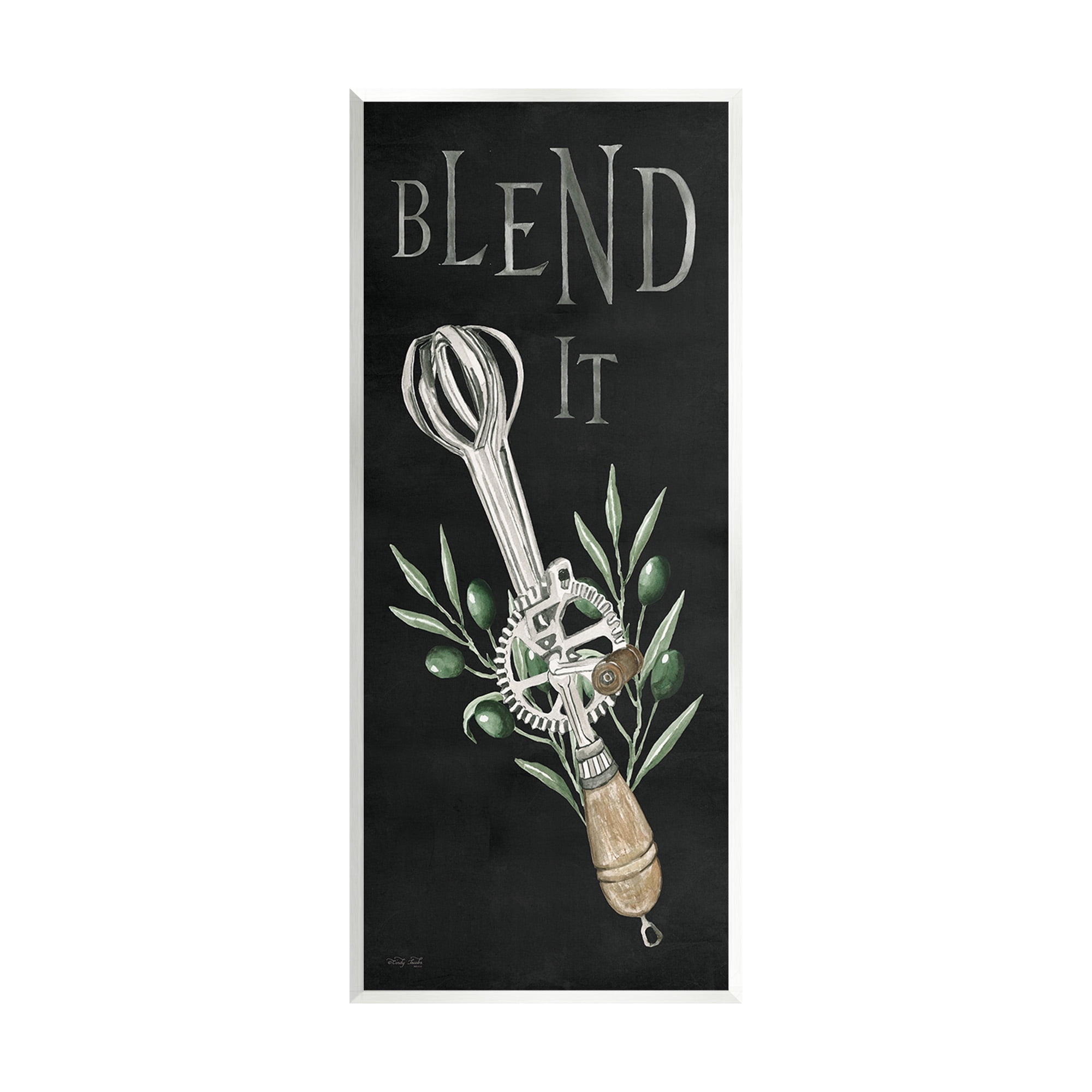 Stupell Industries Blend It Vintage Kitchen Food & Beverage Painting Unframed Art Print Wall Art, 7 x 17