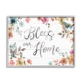 thumbnail image 1 of Stupell Industries Bless Our Home Greeting Watercolor Birds Blooming Flowers, 20 x 16, Design by Carol Robinson, 1 of 7