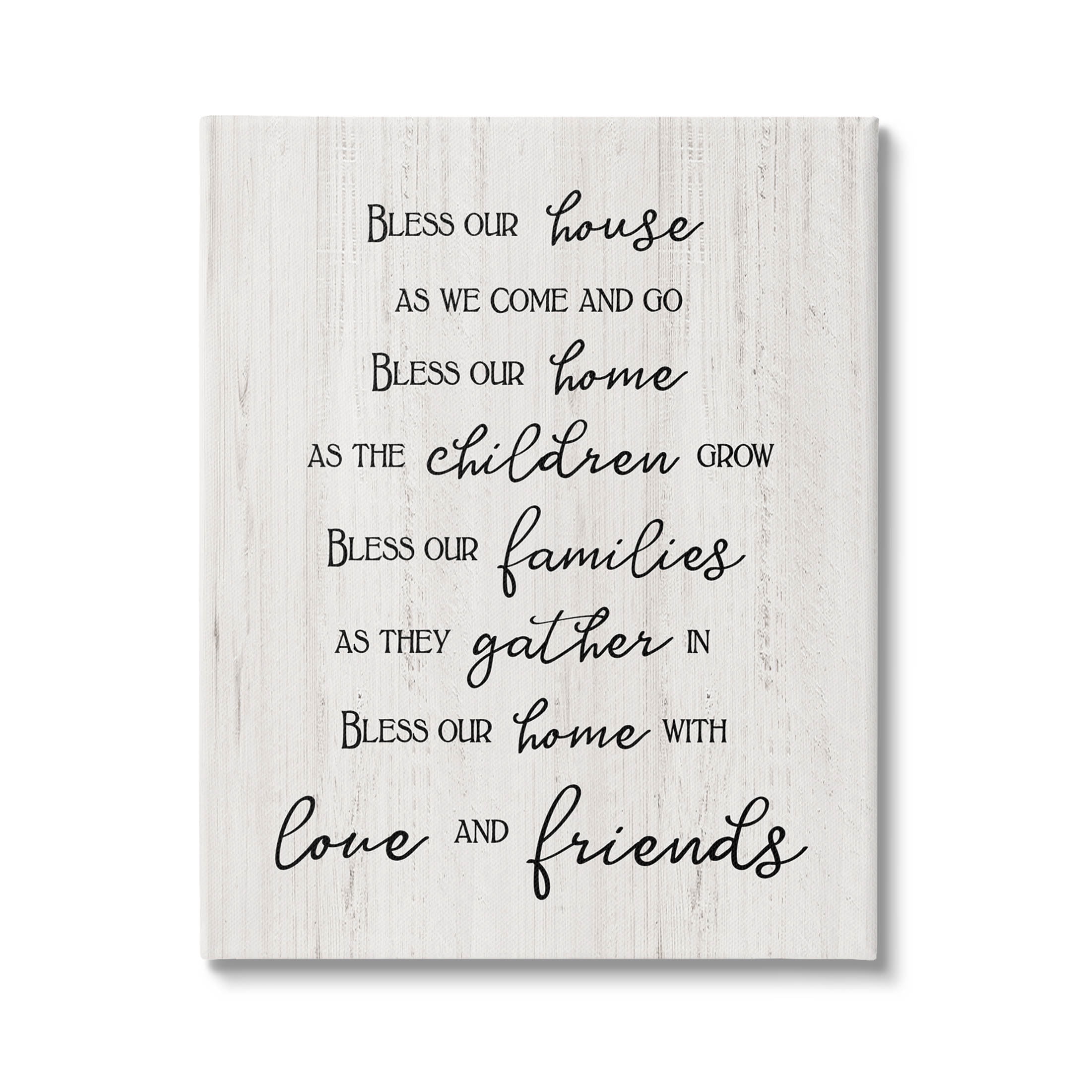 Stupell Industries Bless Our House Family Phrase Graphic Art Gallery Wrapped Canvas Print Wall Art, Design by CAD Designs