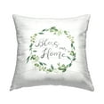 thumbnail image 1 of Stupell Industries Bless Rustic Botanics Wreath Decorative Printed Throw Pillow Design by Carol Robinson., 1 of 6