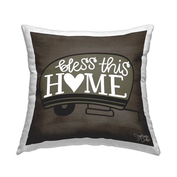 Stupell Industries Bless This Home Camper Decorative Printed Throw Pillow Design by Stephanie Dicks.