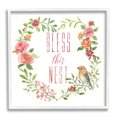 thumbnail image 1 of Stupell Industries Bless This Nest Family Phrase Rose Heart Wreath, 12 x 12, Design by Nan, 1 of 8