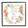 thumbnail image 1 of Stupell Industries Bless This Nest Family Phrase Rose Heart Wreath, 24 x 24, Design by Nan, 1 of 5