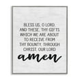 thumbnail image 1 of Stupell Industries Bless Us O Lord Before Meal Prayer Subtle Birch Typography Graphic Art Gray Framed Art Print Wall Art, 16x20, by Lettered and Lined, 1 of 5