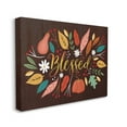 thumbnail image 1 of Stupell Industries Blessed Acknowledgement Whimsical Autumn Leaves and Gourds, 16 x 20, Designed by Louise Allen, 1 of 6