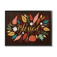 thumbnail image 1 of Stupell Industries Blessed Acknowledgement Whimsical Autumn Leaves and Gourds, 16 x 20, Designed by Louise Allen, 1 of 7