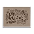 thumbnail image 1 of Stupell Industries Blessed Botanical Flower Border Graphic Art White Framed Art Print Wall Art, Design by Taylor Shannon Designs, 1 of 8