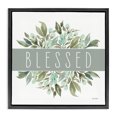 thumbnail image 1 of Stupell Industries Farmhouse Blessed Cottage Florals Black Floating Frame Canvas Art, 18 x 18, by Leslie Trimbach, 1 of 8