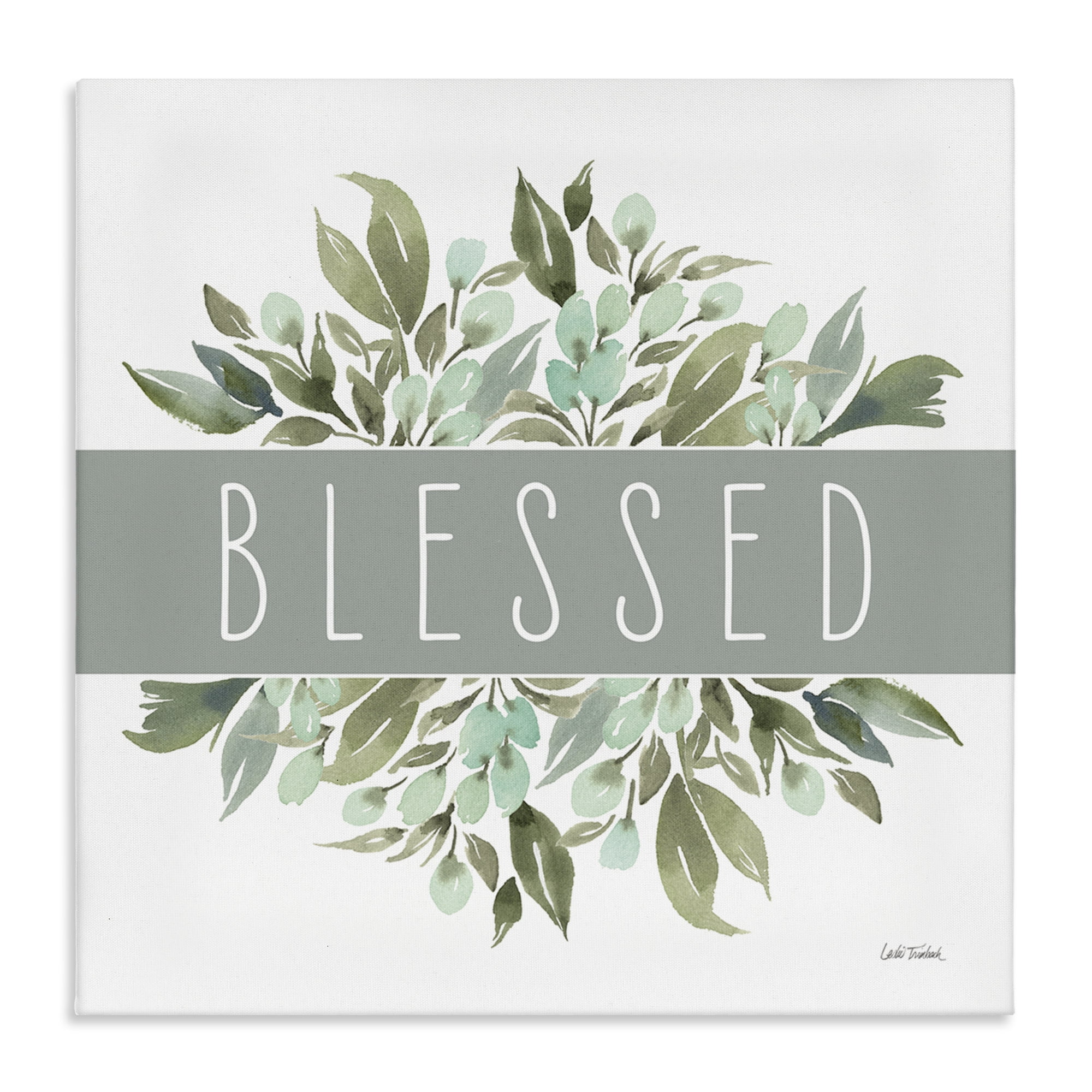 Stupell Industries Blessed Cottage Florals Plants & Flowers Painting Wrapped Canvas Art Print Wall Art, 36 x 36
