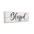 thumbnail image 1 of Stupell Industries Blessed Phrase Bold Cursive Faith Based Typography Canvas Wall Art, 20 x 48, Design by Daphne Polselli, 1 of 6