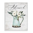 thumbnail image 1 of Stupell Industries Farmhouse Blessed Phrase Vintage Farm Can White Flower Bouquet White Framed Giclee Art, 11 x 14, by Lettered and Lined, 1 of 7